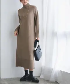 Mサイズ ニットワンピース ベージュ marvelous by pierrot