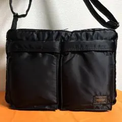 美品 PORTER タンカー マチ拡張 アイアンブルー ネイビー 二層式 廃盤
