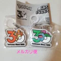 ポケモン　30周年　メタルチャーム　ヒトカゲ　フシギバナ　めじるしアクセサリー