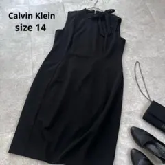 現行✨CalvinKlein ノースリーブワンピース ストレッチ ジャージー素材 
