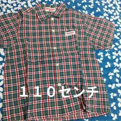 miki HOUSE チェック柄 半袖シャツ 110