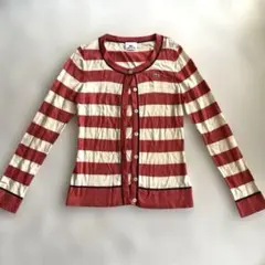 lacoste ボーダーニットカーディガン