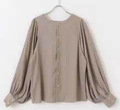 URBAN RESEARCH 前後2WAY ボリュームスリーブブラウス　モカ