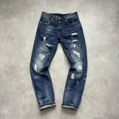 3831【美品】RRL ストレートクロップドデニムパンツ アメリカ製 