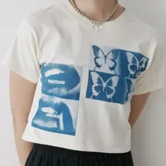 jouetie ネガフォトクロップドTシャツ