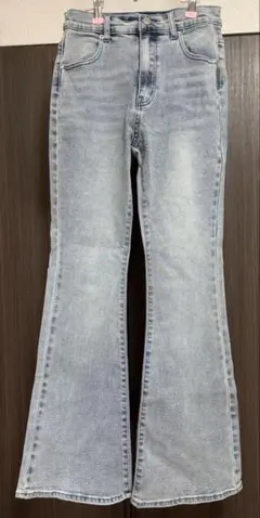 フレアデニムパンツ ブルー