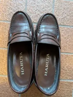 HARUTA ブラウン レザー ローファー