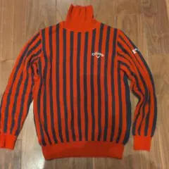 Callaway ストライプ タートルネックセーターL　✧お洒落