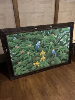 ⭐️【T-10】在庫処分お買得バリ島絵画✨抽象画木製フレーム付