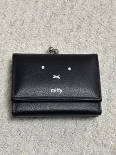 miffy 財布 黒 三つ折り がま口