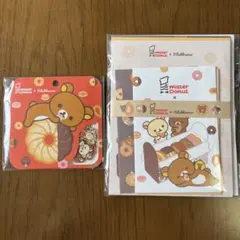 リラックマ ミスタードーナツ フレークシール＆レターセット【新品未使用未開封】