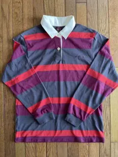 mont-bell 長袖ポロシャツ Ｌサイズ　ストライプ