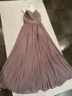 JJs HOUSE新品◆演奏会パーティ舞台◆淡いパープルレースシフォン/ロング