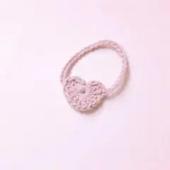 ハンドメイド ぬいぐるみ用 ポシェット ハート ぬい服 編み物 ピンク