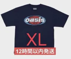 oasis ロゴ Tシャツ ネイビー XLサイズ