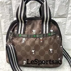 レスポートサック　ピーナッツ70周年　 スヌーピー　レモノグラム　2wayバッグ