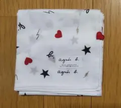 新品★agnès b.★アニエスベー★ハンカチ★ハート柄★星柄★大判ハンカチ