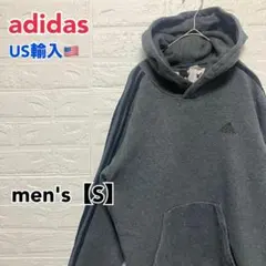 ●D339【US輸入】 アディダス スウェットパーカー グレー系 メンズ【S】
