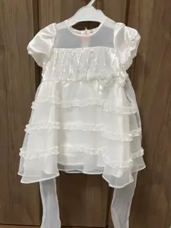 【未使用】フォーマル　フリル ワンピース　90cm （靴下付き）