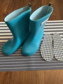 16センチ　stample 青色 長靴 インソール付き