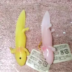 【新品未使用】　ウーパールーパー　スクイーズ　キーホルダー　2個セット