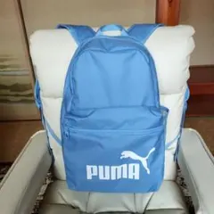 PUMA 青 リュック メッシュポケット付き