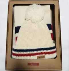 【035】TOMMY マフラー・ニット帽セット
