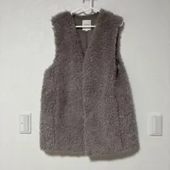 LEPSIM グレー ファーベスト