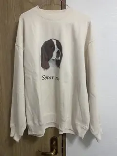 韓国風　犬プリントスウェットのサムネイル