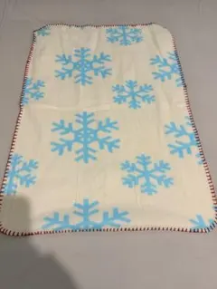 雪の結晶デザイン フリースブランケット