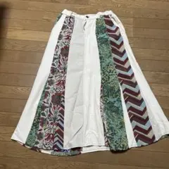 TITICACAチチカカパッチワークロングスカートL大きいサイズ