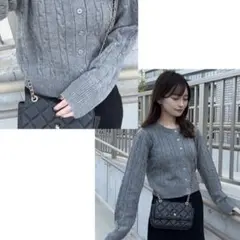 ケーブルニットカーディガン[gn315]