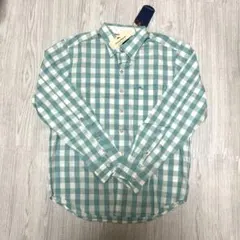 Tommy Bahama 水色チェック長袖シャツ Mサイズ