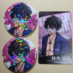 桃角　缶バッジ　カード　特典　桃源暗鬼