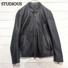 ステュディオス ムートン ライダース ジャケット 羊革 日本製 M 黒
