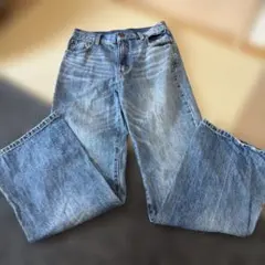 ライトブルー ストレートデニムM