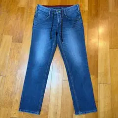 メンズ【美品 エドウィン 日本製】青 M ストレッチ デニム クロップドパンツのサムネイル