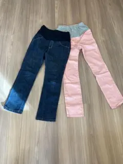 マタニティーデニムパンツ　２着セット