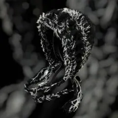 ボンネット　ヘッドドレス　バラクラバ　ブラック＆ホワイト　グランジ