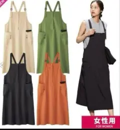 WORKMAN　ガーデニング　ジャンパースカート　ブラック　Mのサムネイル