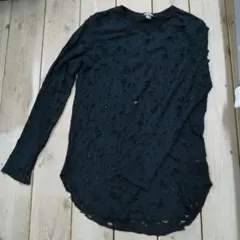 H&M エイチアンドエム 長袖 シャツ Tシャツ 黒 L 5-83