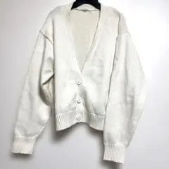 UNIQLO ウォッシャブルショートカーディガン（長袖） オフホワイト M