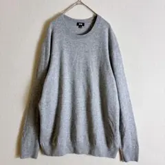 UNIQLO ユニクロ カシミヤ ニット クルーネック XLサイズ グレー 秋冬
