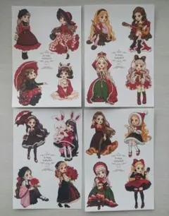 【HWARA様】女の子ステッカー　クリスマスステッカー⑫