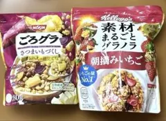 ケロッグ　朝摘みいちご 素材まるごとグラノラ／ごろグラ　さつまいもづくしのサムネイル