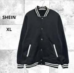 シーイン　美品　裏起毛スタジャン　アウター　ラインリブ　クラシック　スナップ釦