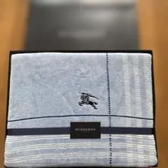 BURBERRY タオルケット 西川 ノバチェック ライトブルー ロゴのサムネイル