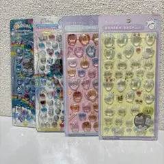 ボンボンシールセット あわあわちゃん モモンガ ちいかわ 3Dキャラクターシール