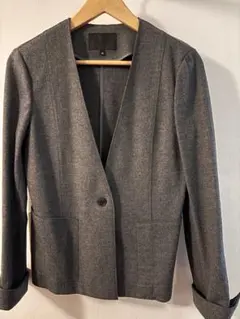 週末お値下げ★iCB ダークグレー ノーカラージャケット