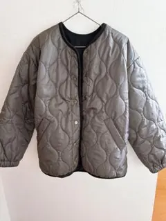 【サマンサモスモス】チャコール キルティングジャケット リバーシブル 美品